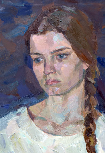 Elisa Mazur: Portrait by Maksym Mazur [2016] (oil on canvas)