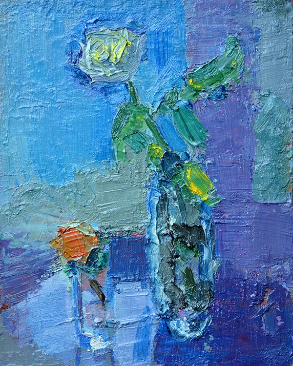 &laquo;Still life in cold tones&raquo; by Maksym Mazur [2016] 50×40cm, oil on canvas
